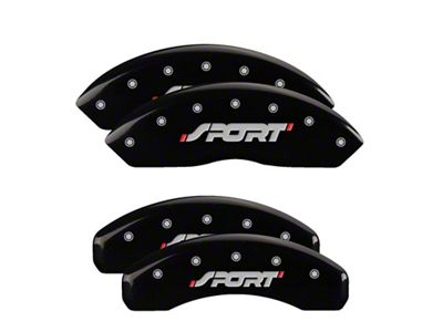 MGP 4 Caliper Covers Engraved Front & Rear SPORT Black - 10119SSPOBK