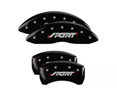 MGP 4 Caliper Covers Engraved Front & Rear SPORT Black - 10229SSPOBK