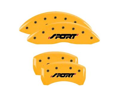 MGP 4 Caliper Covers Engraved Front & Rear SPORT Yellow - 10229SSPOYL
