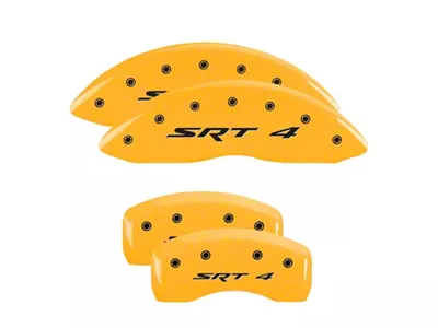 MGP 4 Caliper Covers Engraved Front & Rear SRT4 Yellow - 12192SSR4YL