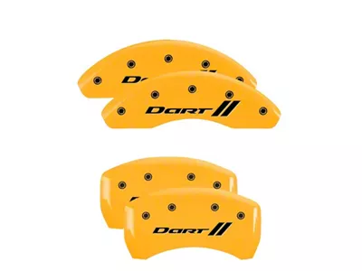 MGP 4 Caliper Covers Engraved Front & Rear With stripes/Dart - 12199SDRTYL