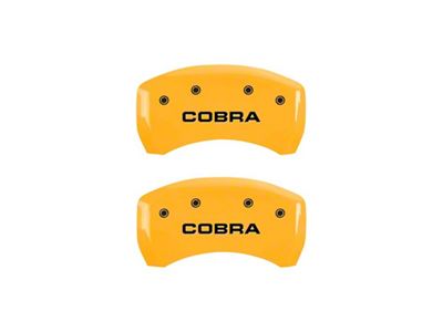 MGP Rear set 2 Caliper Covers Engraved Rear Cobra Yellow - 10010RCOBYL