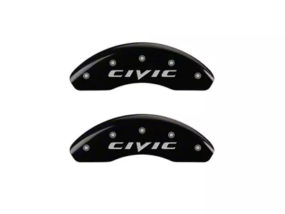 MGP Front set 2 Caliper Covers Engraved Front 2015/Civic Black - 20143FCIVBK