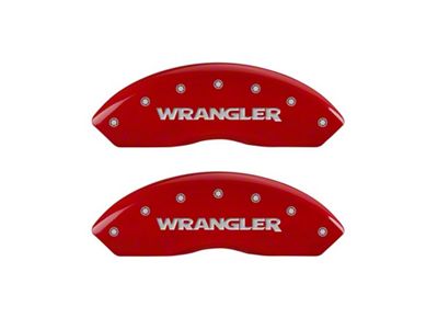 MGP Front set 2 Caliper Covers Engraved Front WRANGLER Red - 42009FWRGRD