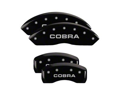 MGP 4 Caliper Covers Engraved Front & Rear Cobra Black - 10017SCOBBK