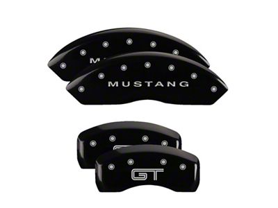 MGP 4 Caliper Covers Engraved Front Mustang Engraved Rear S197/GT - 10017SMG2BK