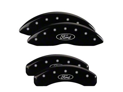 MGP 4 Caliper Covers Engraved Front & Rear Oval logo/Ford - 10020SFRDBK