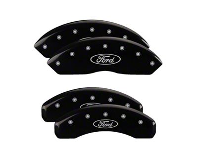 MGP 4 Caliper Covers Engraved Front & Rear Oval logo/Ford - 10024SFRDBK