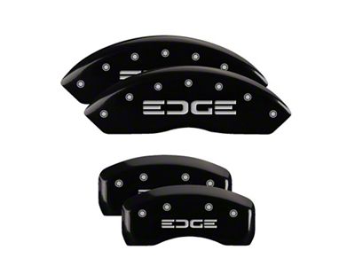 MGP 4 Caliper Covers Engraved Front & Rear Edge Black - 10042SEDGBK
