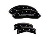 MGP 4 Caliper Covers Engraved Front Mustang Engraved Rear Pony - 10095SMPYBK