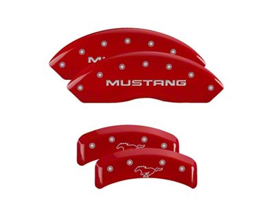 MGP 4 Caliper Covers Engraved Front Mustang Engraved Rear Pony - 10095SMPYRD