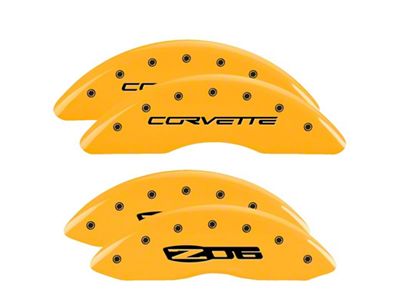 MGP 4 Caliper Covers Engraved Front C6/Corvette Engraved Rear C6/Z06 - 13083SCZ6YL