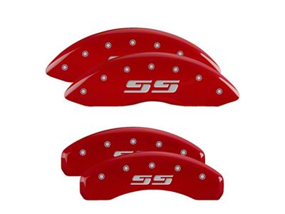 MGP 4 Caliper Covers Engraved Front & Rear Silverado style/SS - 14002SSS3RD