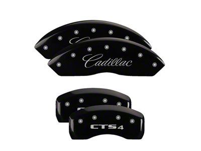 MGP 4 Caliper Covers Engraved Front Cursive/Cadillac Engraved Rear CTS4 - 35010SCT4BK