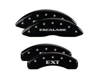 MGP 4 Caliper Covers Engraved Front Escalade Engraved Rear EXT - 35015SEXTBK