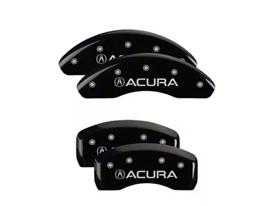 MGP 4 Caliper Covers Engraved Front & Rear Acura Black - 39003SACUBK