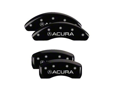 MGP 4 Caliper Covers Engraved Front & Rear Acura Black - 39008SACUBK