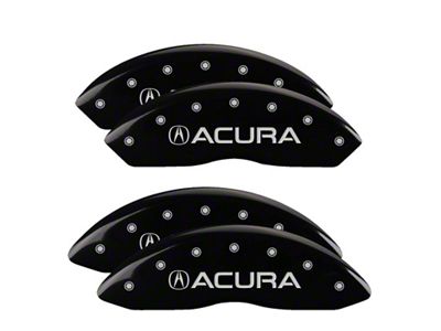 MGP 4 Caliper Covers Engraved Front & Rear Acura Black - 39015SACUBK