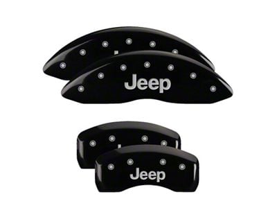 MGP 4 Caliper Covers Engraved Front & Rear JEEP Black - 42003SJEPBK