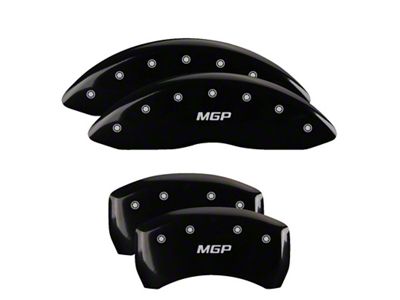 MGP 4 Caliper Covers Engraved Front & Rear Black - 14027S