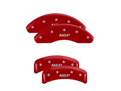 MGP 4 Caliper Covers Engraved Front & Rear Red - 16213SMGPRD