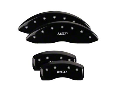 MGP 4 Caliper Covers Engraved Front & Rear Black - 26109SBK