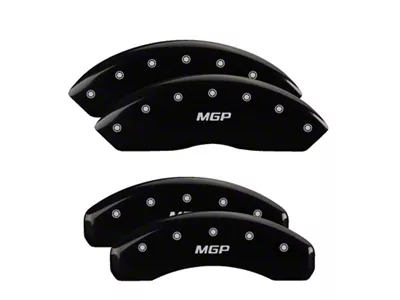 MGP 4 Caliper Covers Engraved Front & Rear Black - 52003SBK