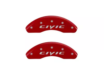 MGP Front set 2 Caliper Covers Engraved Front 2015/Civic Red - 20212FCIVRD