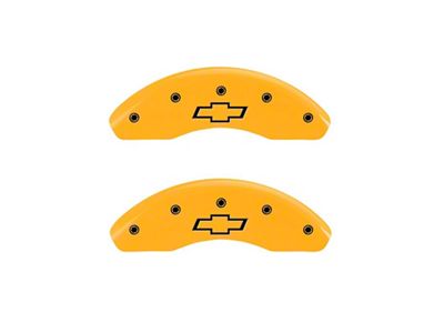 MGP Front set 2 Caliper Covers Engraved Front Bowtie Yellow - 14208FBOWYL