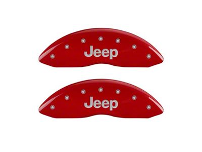 MGP Front set 2 Caliper Covers Engraved Front JEEP Red - 42011FJEPRD