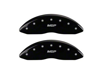 MGP Front set 2 Caliper Covers Engraved Front Black - 12002FMBK