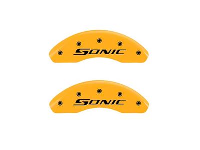 MGP Front set 2 Caliper Covers Engraved Front Sonic Yellow - 14213FSNCYL