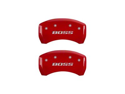 MGP Rear set 2 Caliper Covers Engraved Rear Boss Red - 10010RBSSRD
