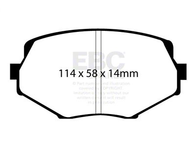 EBC Brakes Bluestuff Brake Pad Sets Fronts Only - Miata - DP51002NDX