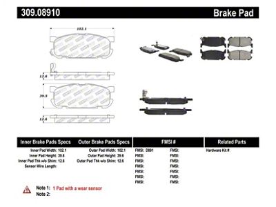 StopTech Performance 01-05 Miata w/ Sport Suspension Rear Brake Pads - 309.08910