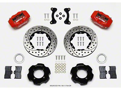 Wilwood Forged Dynalite Front Hat Kit 11.00in Drilled Red 95-05 Miata - 140-11704-DR