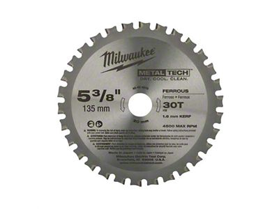Milwaukee Tool 5-3/8-Inch Metal and Stainless Cutting Circular Saw Blade