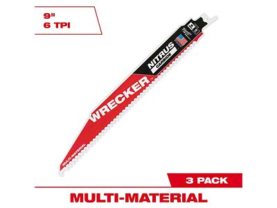 Milwaukee Tool 9-Inch WRECKER with NITRUS Carbide Blades;3-Pack