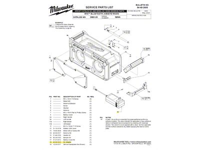 Milwaukee Tool AC Adapter for M18 Bluetooth Jobsite Radio