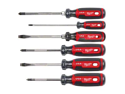 Milwaukee Tool Cushion Grip Screwdriver Set; 6-Piece