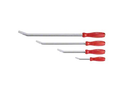Milwaukee Tool I-Beam All-Metal Core Chrome Finish Pry Bar Set; 4-Piece