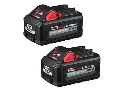 Milwaukee Tool M18 REDLITHIUM High Output xC6.0 Battery Pack; 2-Pack