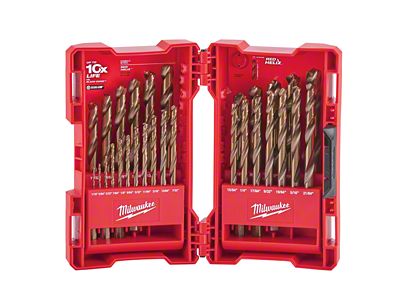 Milwaukee Tool RED HELIX Cobalt Drill Bit Set; 29-Piece