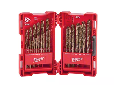 Milwaukee Tool RED HELIX Cobalt Drill Bit Set; 29-Piece