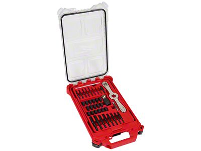 Milwaukee Tool SAE Tap and Die PACKOUT Set with Hex-LOK 2-in-1 Handle; 38-Piece