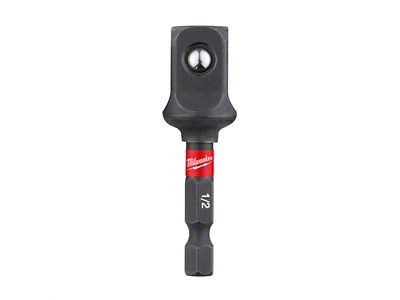 Milwaukee Tool SHOCKWAVE 1/4-Inch Hex to 1/2-Inch Square Socket Adapter