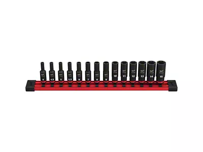 Milwaukee Tool SHOCKWAVE Impact Duty Metric Deep 6-Point Socket Set; 14-Piece