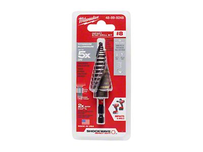 Milwaukee Tool SHOCKWAVE Impact Duty Step Bit; No. 8 1/2 - 1-Inch