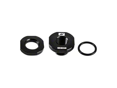 Mishimoto 1/8in NPT CNC-Machined Nozzle Mount Adapter - Black - MMFT-NZL-18BK
