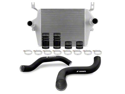 Mishimoto 99-03 Ford 7.3L Powerstroke PSD Silver Intercooler Kit w/ - MMINT-F2D-99KSLBK
